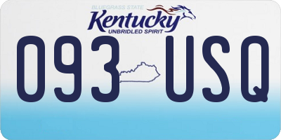 KY license plate 093USQ