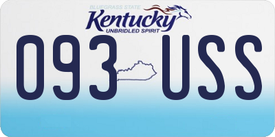 KY license plate 093USS