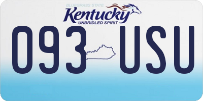 KY license plate 093USU