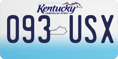 KY license plate 093USX