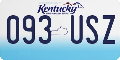 KY license plate 093USZ