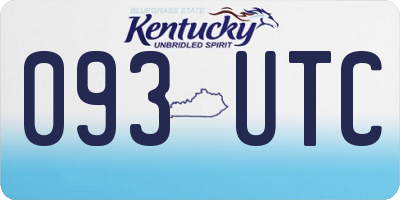 KY license plate 093UTC