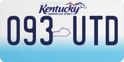 KY license plate 093UTD
