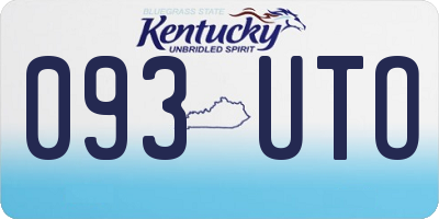 KY license plate 093UTO