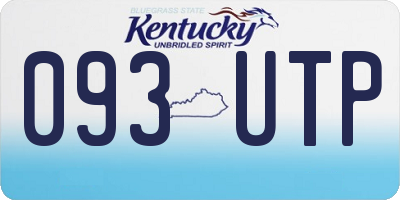 KY license plate 093UTP