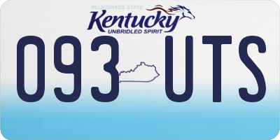 KY license plate 093UTS