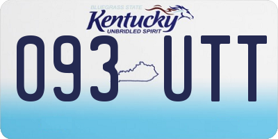 KY license plate 093UTT