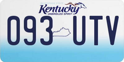 KY license plate 093UTV