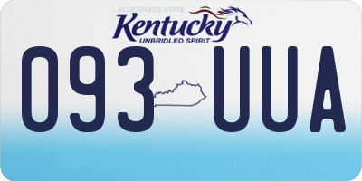 KY license plate 093UUA
