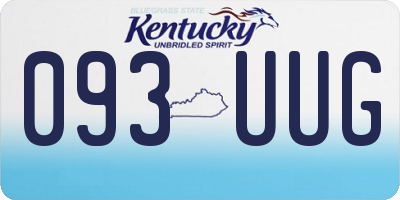 KY license plate 093UUG