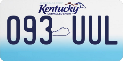 KY license plate 093UUL