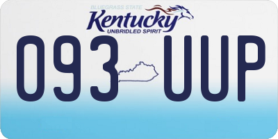 KY license plate 093UUP