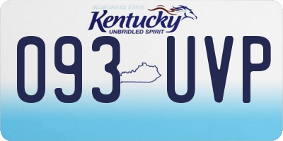 KY license plate 093UVP