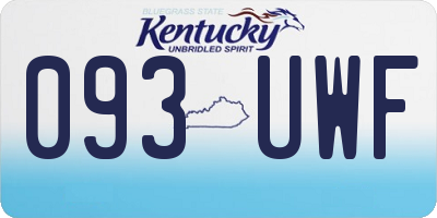 KY license plate 093UWF