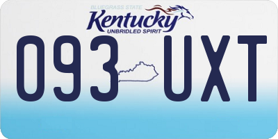 KY license plate 093UXT