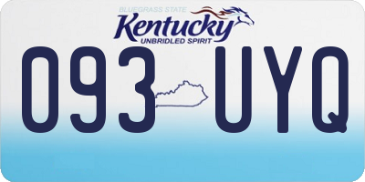 KY license plate 093UYQ