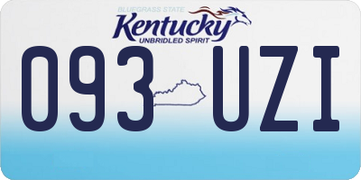 KY license plate 093UZI