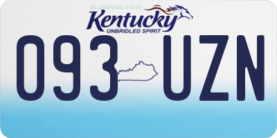 KY license plate 093UZN