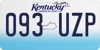 KY license plate 093UZP