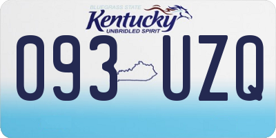 KY license plate 093UZQ