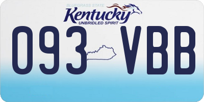 KY license plate 093VBB