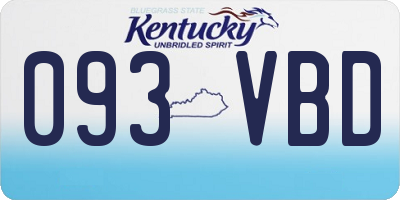KY license plate 093VBD