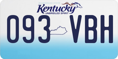 KY license plate 093VBH