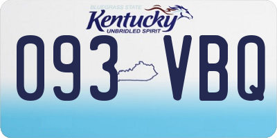 KY license plate 093VBQ