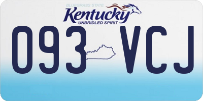 KY license plate 093VCJ