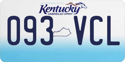 KY license plate 093VCL