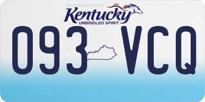 KY license plate 093VCQ