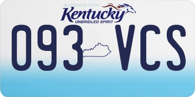 KY license plate 093VCS