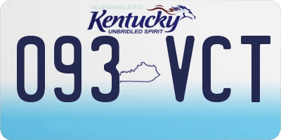 KY license plate 093VCT