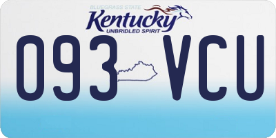 KY license plate 093VCU