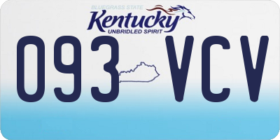 KY license plate 093VCV