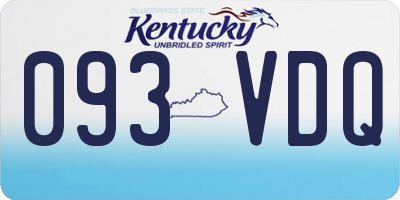 KY license plate 093VDQ