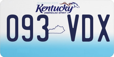 KY license plate 093VDX