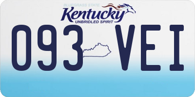 KY license plate 093VEI