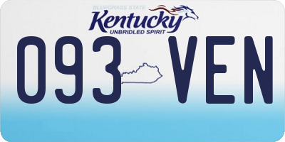 KY license plate 093VEN