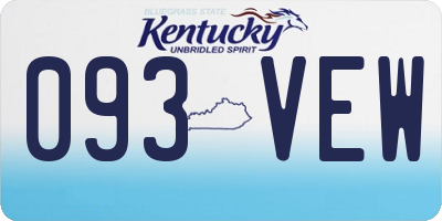 KY license plate 093VEW