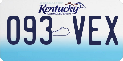 KY license plate 093VEX