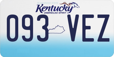KY license plate 093VEZ