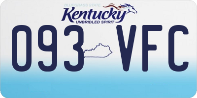 KY license plate 093VFC