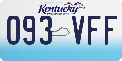 KY license plate 093VFF