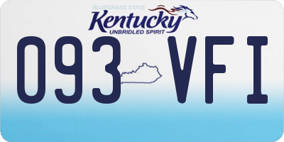 KY license plate 093VFI