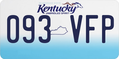 KY license plate 093VFP