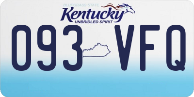 KY license plate 093VFQ