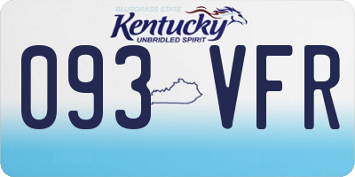 KY license plate 093VFR