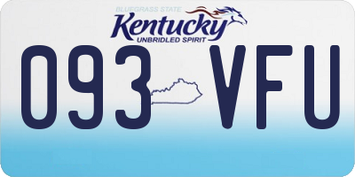 KY license plate 093VFU