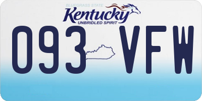 KY license plate 093VFW